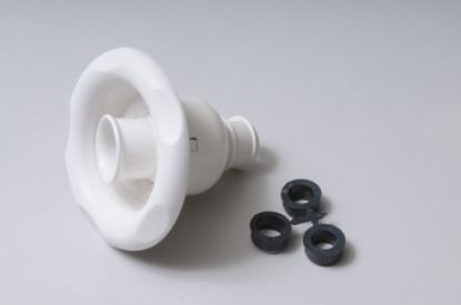 212-2020: Jet Internal,WATERW,Whirlpool,Non Adj,5"Face,5-Scallop,White 3-1/2"Hole,Comes With Three Nozzle Inserts