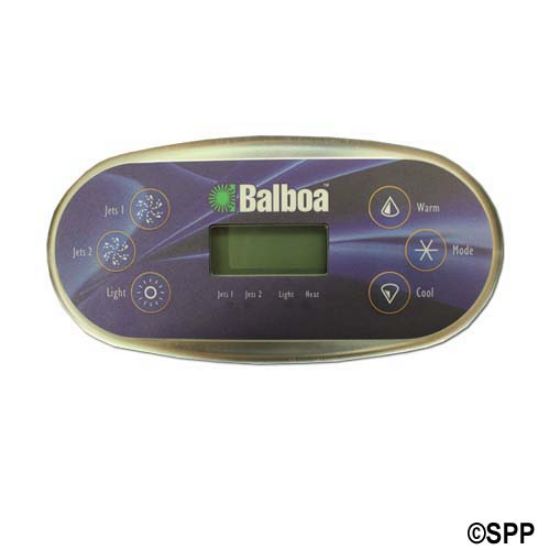 54548: Spaside Control, Balboa VL600S, Oval, 6-Button, LCD, Jet1-Warm, Jet2-Mode, Light-Cool, (Not For VS/GS503/504/514SZ)