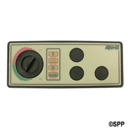 930740-516: Spaside Control, Air, Len-Gordon Aquaset, 115V, 3-Button, No Display w/Overlay, 8-1/4" x 3-5/16"